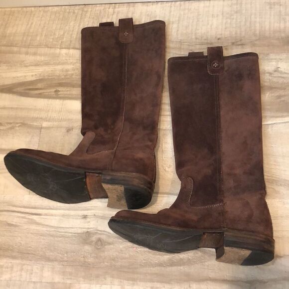 Fiorentini + Baker Riding Boots Brown Suede size 35 / US Size 5 - Picture 7 of 11